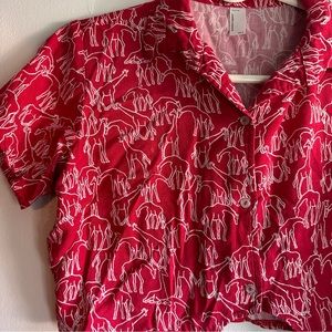American Apparel vintage giraffe crop top